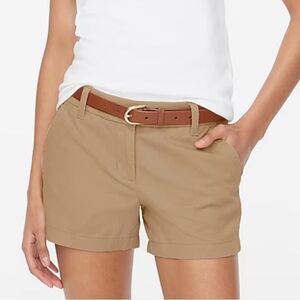 NWT J.Crew 3.5" Classic Chino Shorts Brown Tan Sz 8
